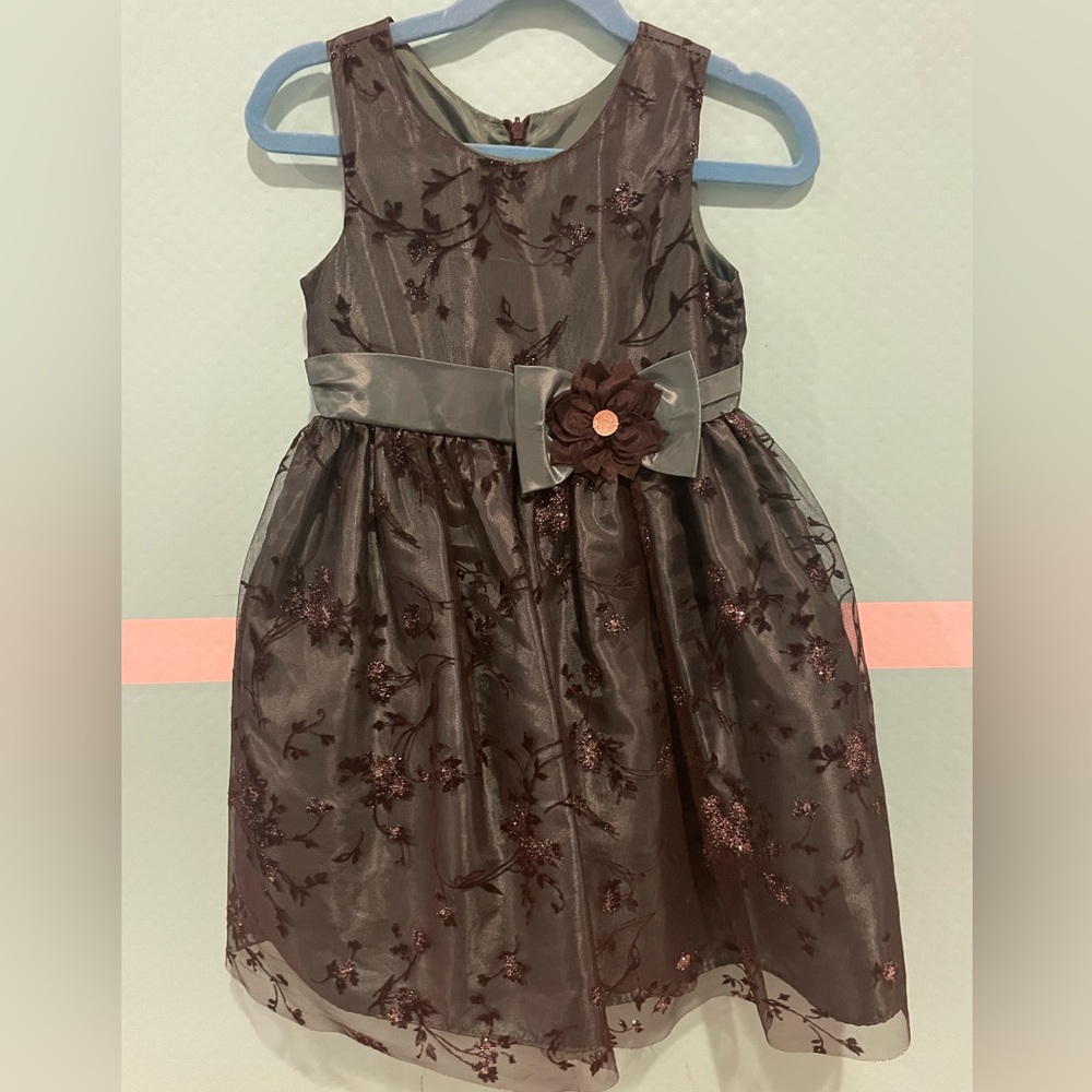 Jayne Copeland Black Floral Dress with Bow